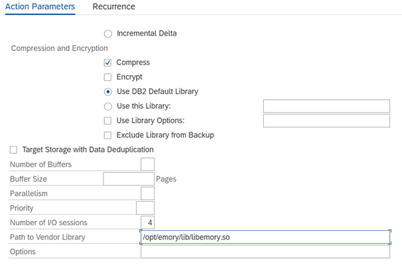 Specify cxLink Backup library