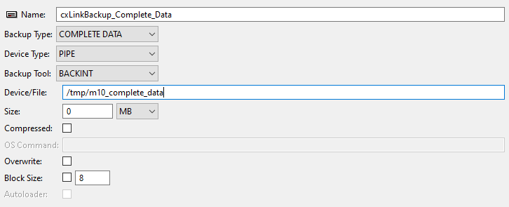 MaxDB complete data backup template