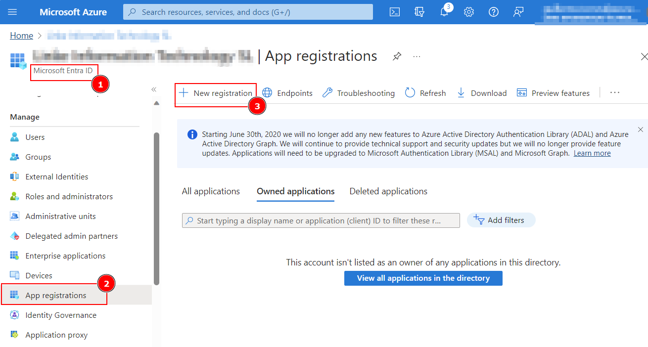 Azure Active Directory -&gt; APP registrations -&gt; Select Application