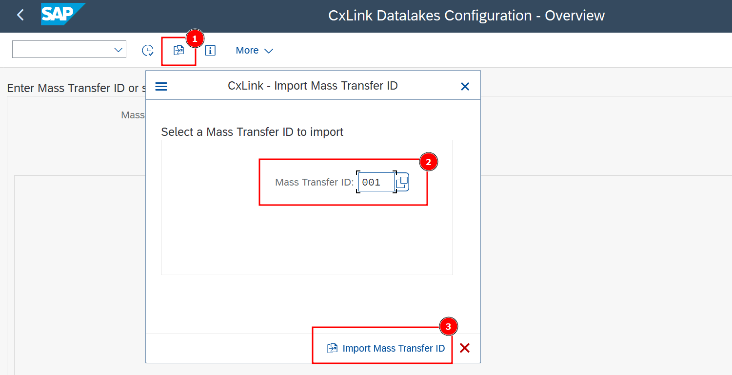 Cxlink Datalakes - Import MTID